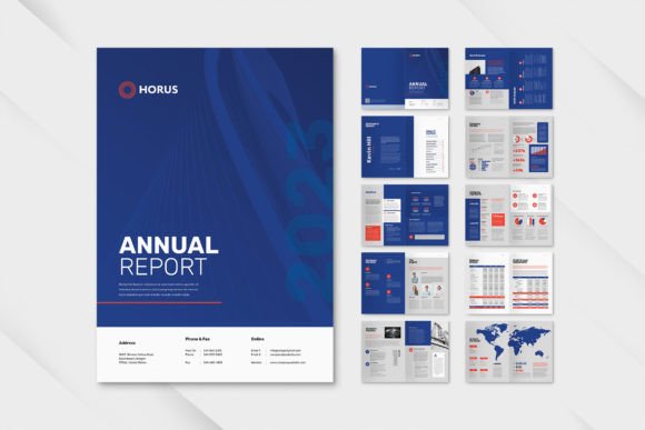 Annual Report Creative Elegant Blue: A Design Asset for Clarity