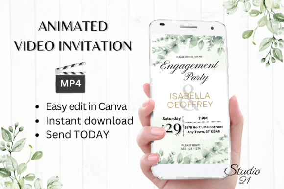 Classic Engagement Party Invite W1402: Modernizing Your Celebration Announcement