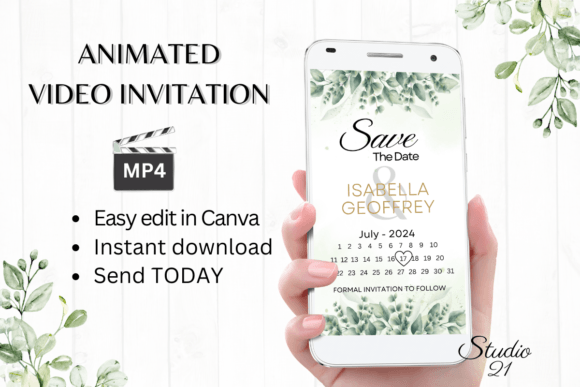 Classic Save the Date W2408B: Timeless Elegance for Your Designs