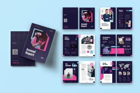 Crafting a Stunning Annual Report with Modern Purple