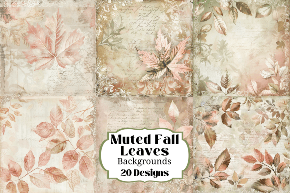 Embrace Autumn's Palette with Muted Leaves Backgrounds