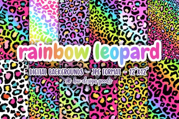 Go Wild with Rainbow Leopard Pattern Backgrounds
