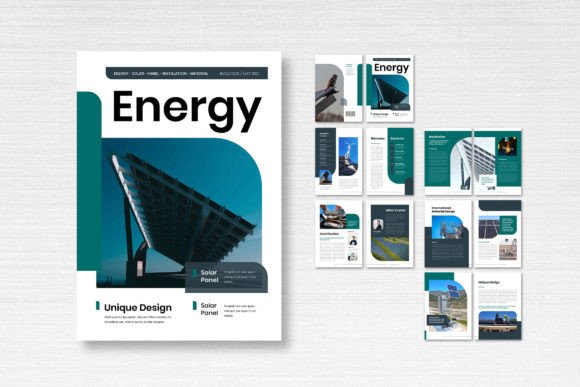 Magazine Template – Energy Theme: A Professional Layout for Modern Publishing