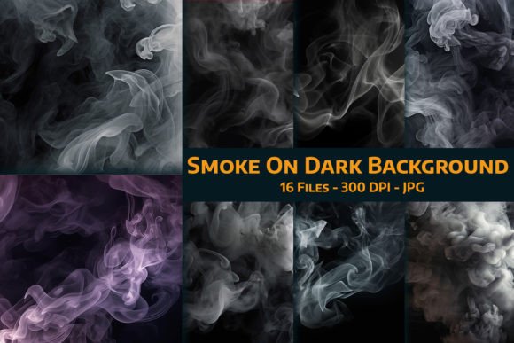 Smoke on Dark Backgrounds: A Moody Design Asset Collection