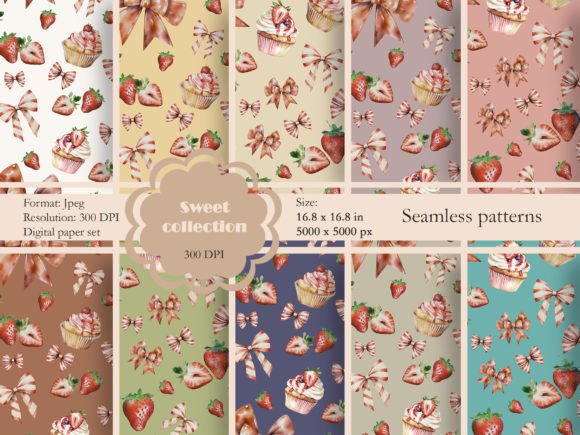 Strawberry Seamless Pattern Set: Vibrant Design Asset for Creative Projects