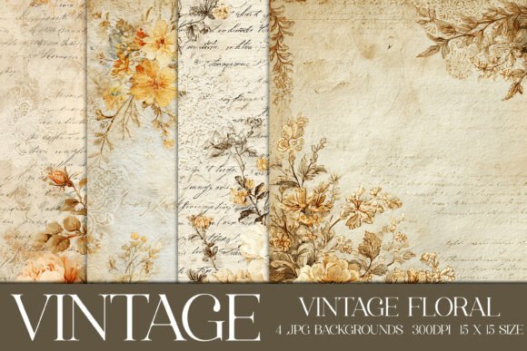 Vintage Floral Backgrounds, S5: A Designerβs Patchwork Resource