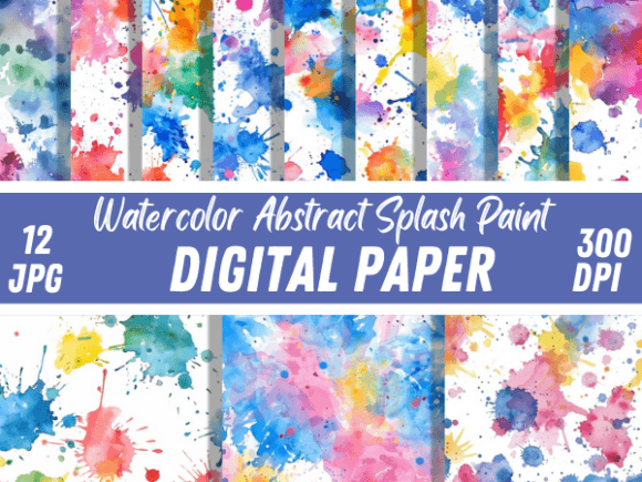 Watercolor Abstract Splash Backgrounds: A Creative Toolkit